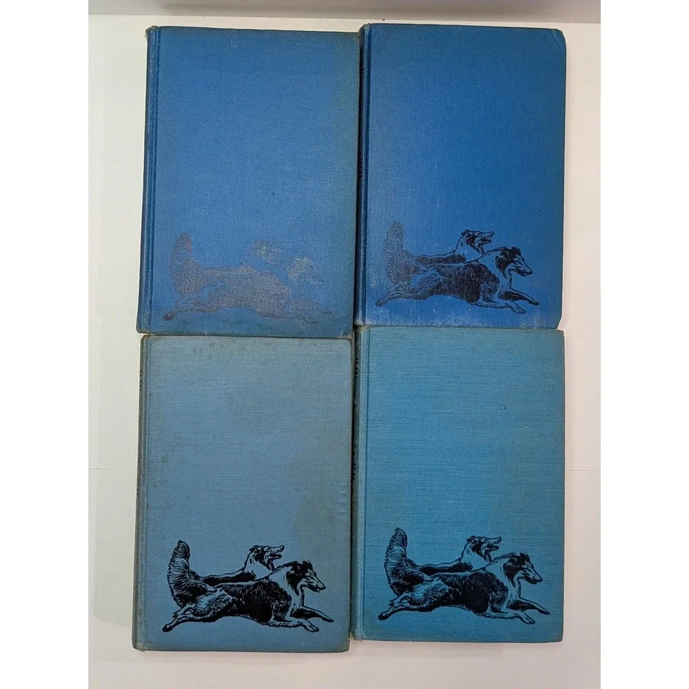 Grosset & Dunlap Albert Payson Terhune Dog Books Set 4 Blue Hardcover Vintage